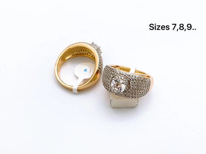 Wide Pavé Crystal Ring