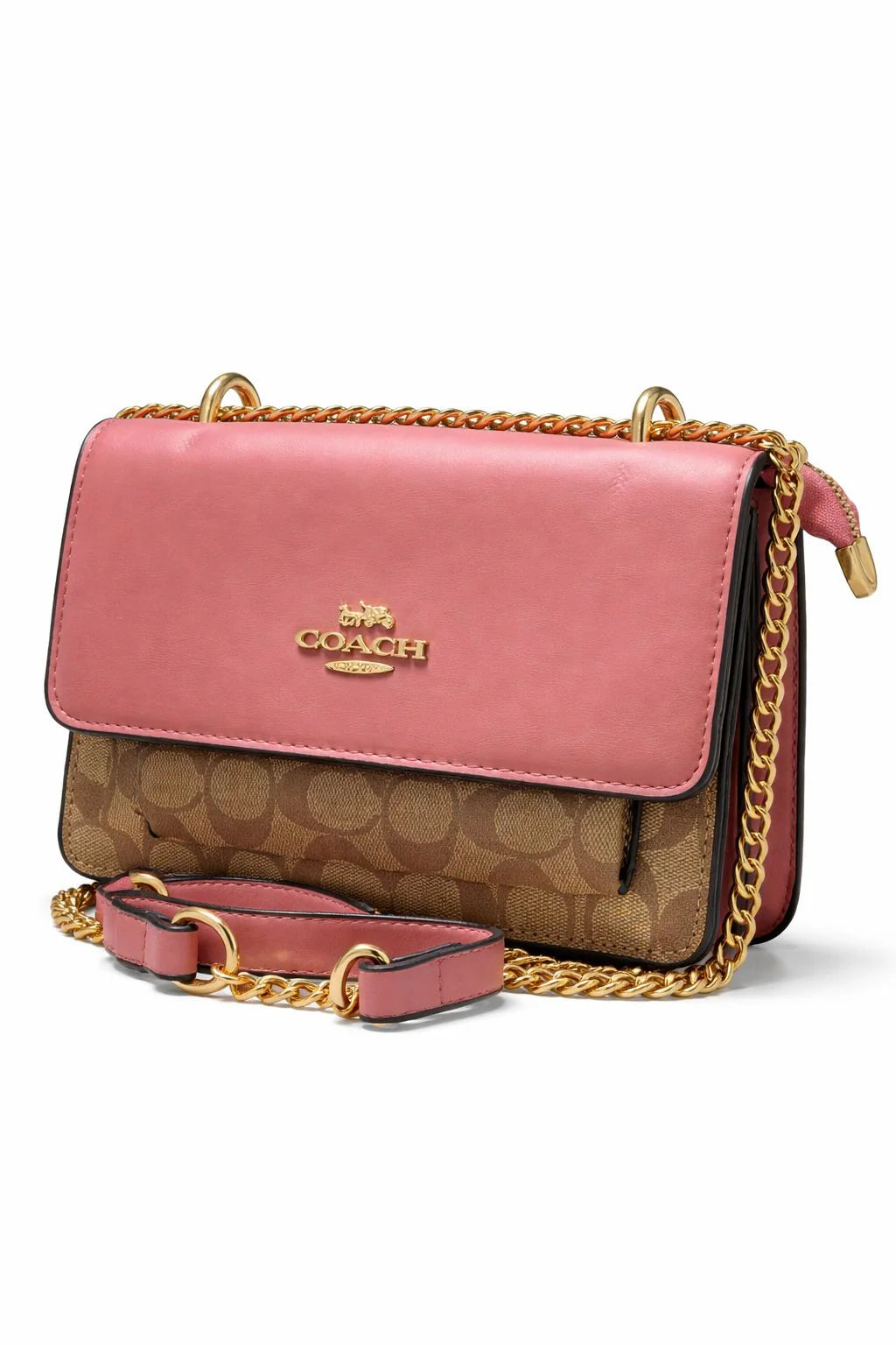Black Brown Monogram Chain Crossbody Bag