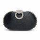 Silver Ring Crystal Clutch