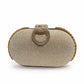 Silver Ring Crystal Clutch