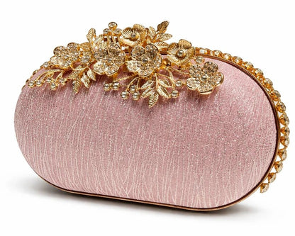 Floral Vine Crystal Clutch