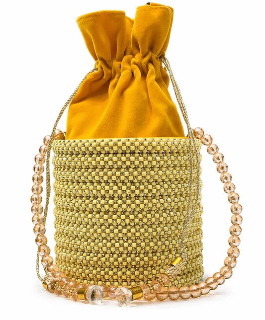 Golden Beaded Potli Bag