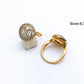 Round Halo Crystal Ring