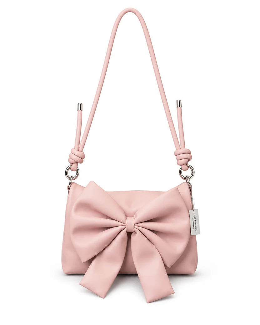 Cream Bow Shoulder Bag