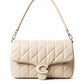 Blush Pink Quilted Shoulder Bag with C-Lock