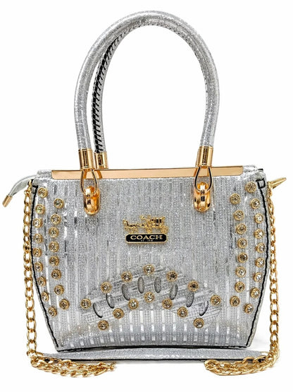 Rhinestone Top Handle Handbag