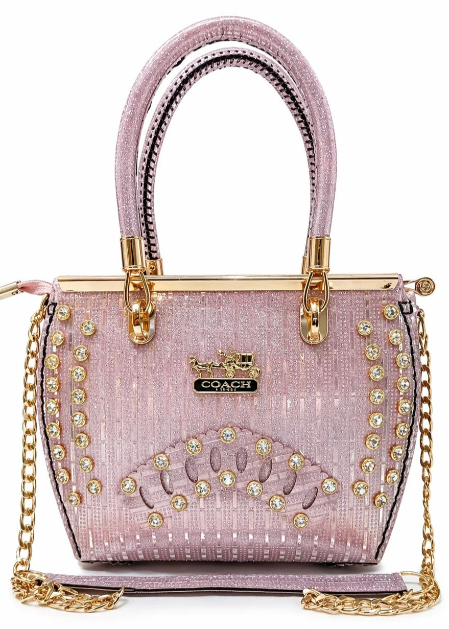 Rhinestone Top Handle Handbag