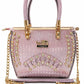 Blush Pink Rhinestone Top Handle Handbag