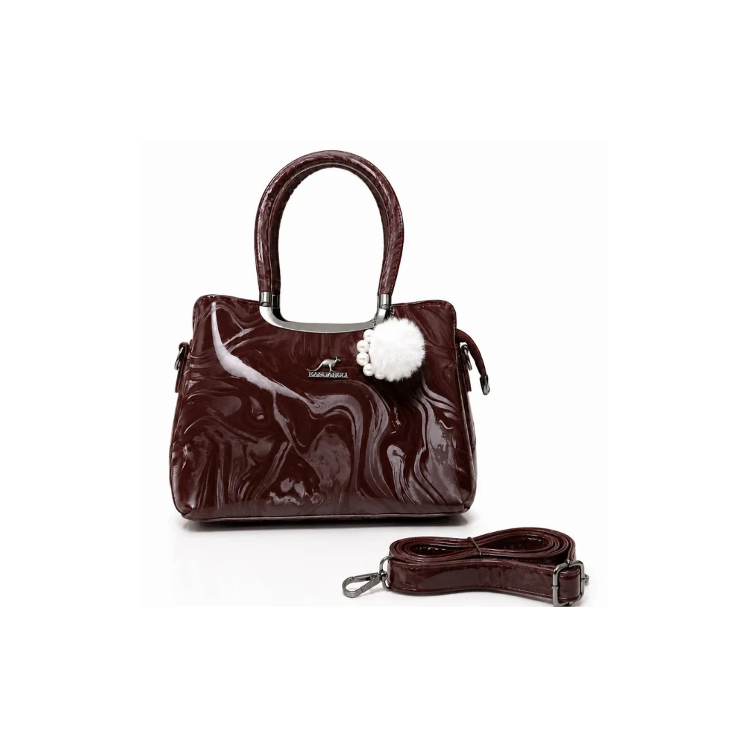 Glossy Shoulder Handbag