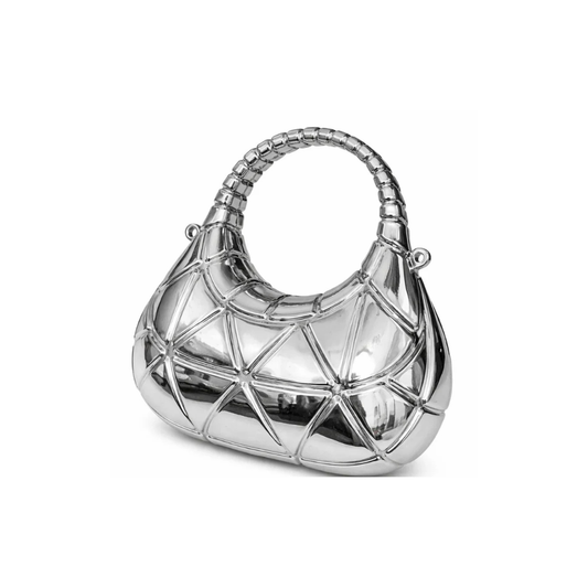 Geometric Handle Clutch Bag