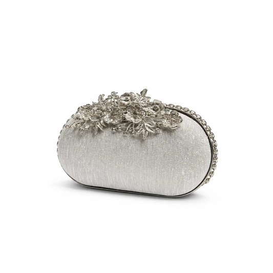 Floral Vine Crystal Clutch