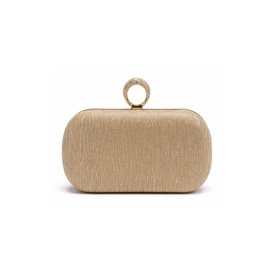 Crystal Ring Clasp Evening Clutch