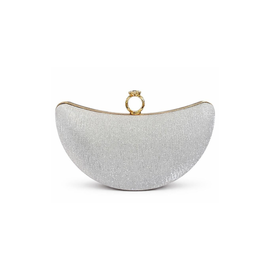 Crescent Ring Clasp Evening Clutch