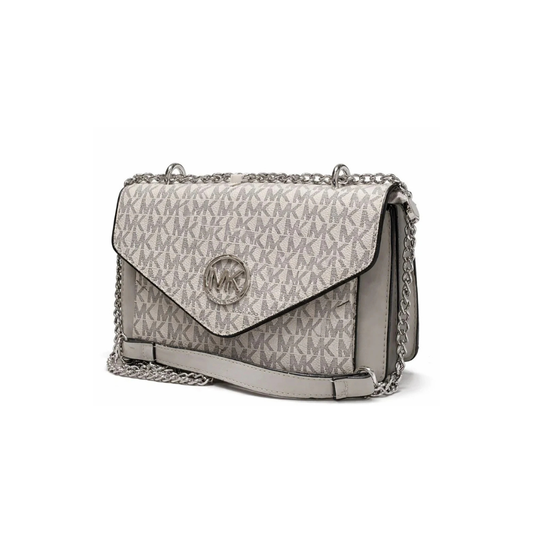 Charcoal Monogram Chain Crossbody Bag