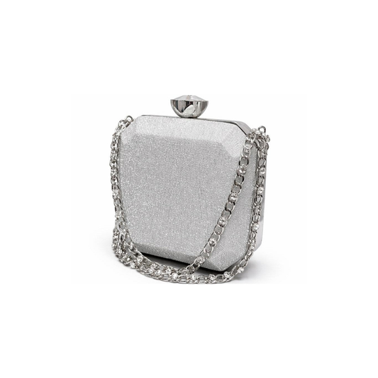 Champagne Crystal Chain Evening Clutch