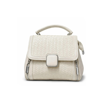 Braided Square Clasp Top Handle Handbag