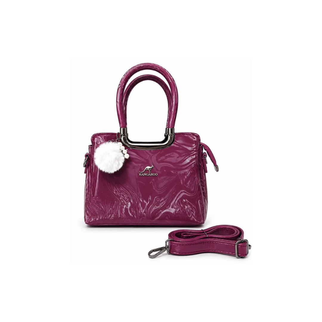 Glossy Shoulder Handbag