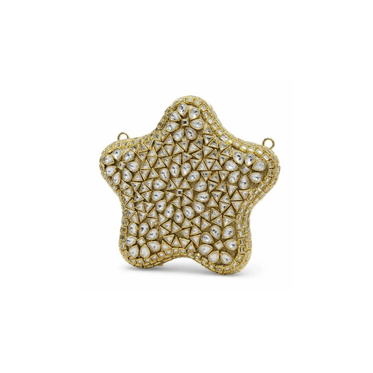 Star Crystal Rhinestone Evening Clutch