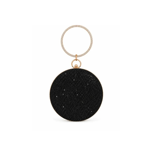 Round Crystal Ring Clutch