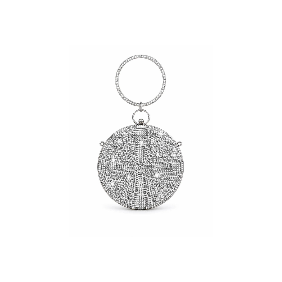 Round Crystal Ring Clutch