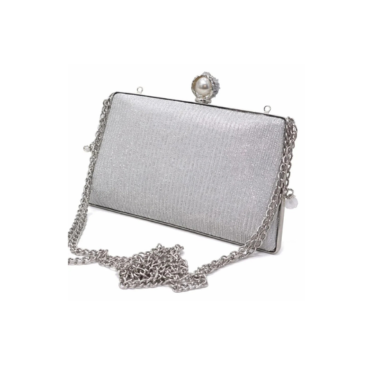 Pearl Clasp Evening Clutch