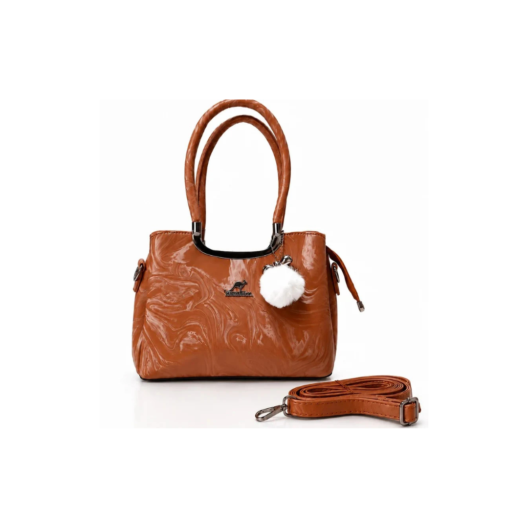 Glossy Shoulder Handbag