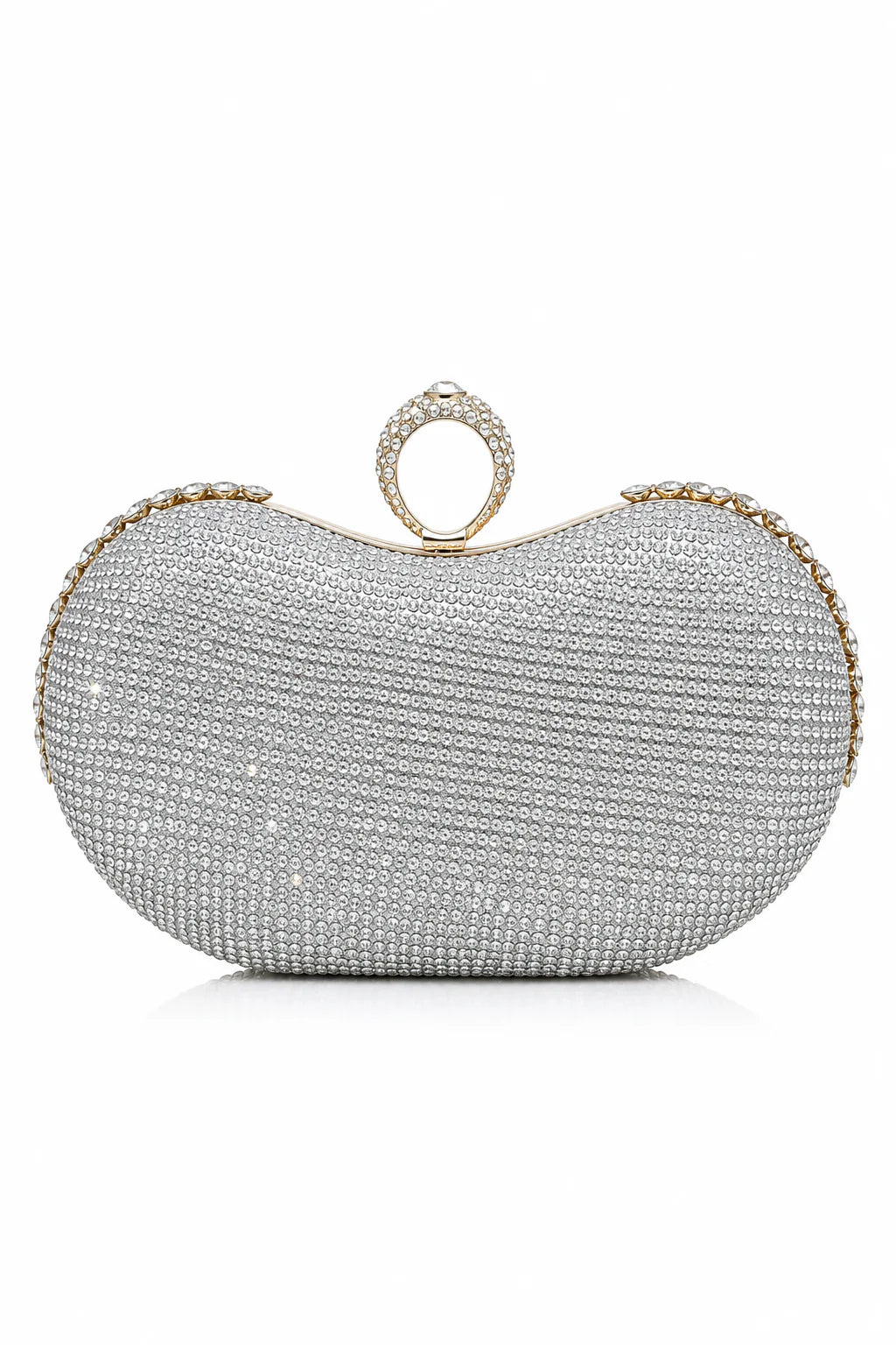 Silver Crystal Evening Clutch