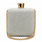 Rhinestone Clasp Chain Evening Clutch