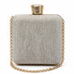 Rhinestone Clasp Chain Evening Clutch