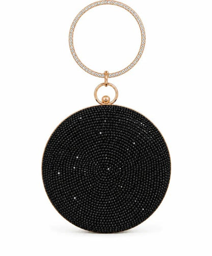 Round Crystal Ring Clutch