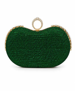 Emerald Crystal Ring Clutch