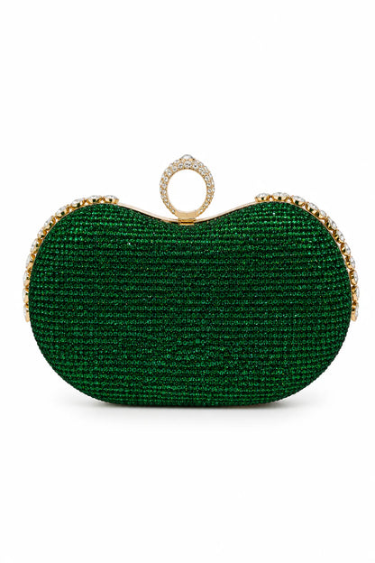 Silver Crystal Evening Clutch