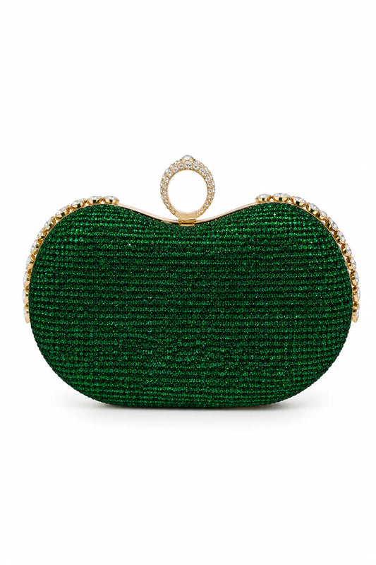 Silver Crystal Evening Clutch